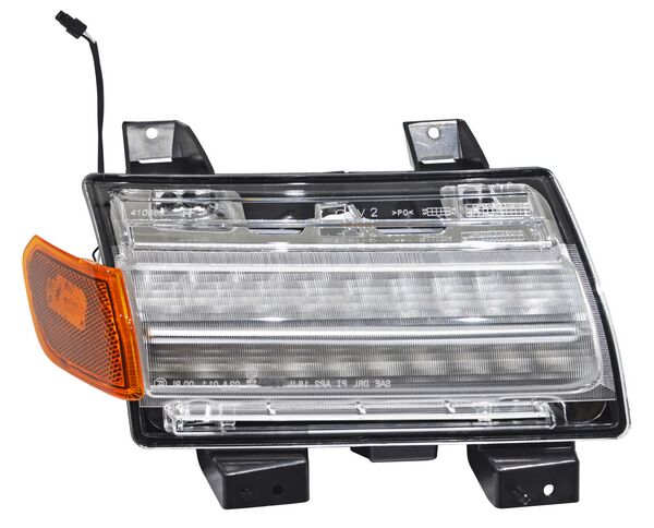 Cuarto Frontal para Jeep Wrangler 2018, 2019, 2020, 2021, 2022, 2023 LEDS, con Reflejante Ambar Derecho