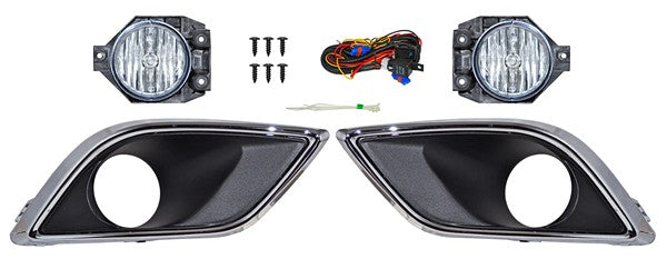 Faro Niebla para Chevrolet Aveo 2018, 2019, 2020, 2021, 2022, 2023 - Con Parrilla Filo Cromado Tipo Orig Juego