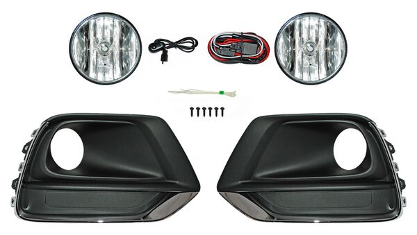 Faro Niebla para Chevrolet Trax 2017, 2018, 2019, 2020 - Con Parrilla sin Base, Filo Cromado Juego