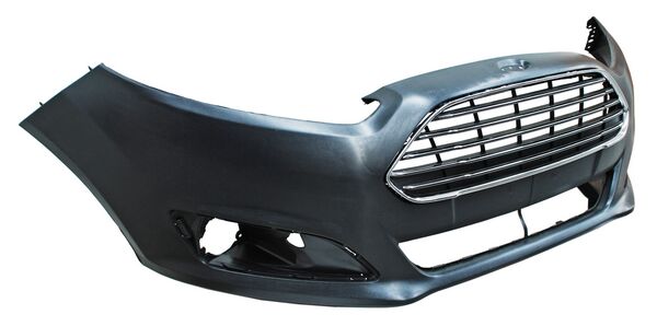 Fascia Delantera para Ford Fiesta 2013, 2014, 2015, 2016, 2017, 2018, 2019 Con Parrilla Superior Cromado Tipo Euro Combo