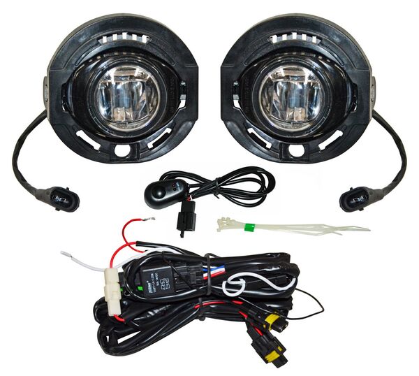 Juego de Faros Niebla Chrysler 300C 2011-2014 / Grand Cherokee 2014-2016 / Durango 2014-2016 / Town & Country 2008-2016 / Challenger 2015, 2016 / Avenger 2011-2014 / 200 2011-2014 Con Base, Led