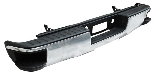 Defensa Trasera para Camioneta Chevrolet 2014, 2015, 2016, 2017, 2018 Crom Completa Con Escalon, sin Sensor