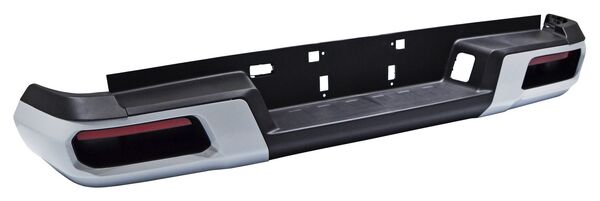 Defensa Trasera para Chevrolet S10 Max 2022, 2023, 2024, 2025, 2026 - Sin Hoyos Para Sensores, Para Pintar
