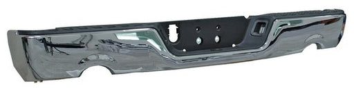 Defensa Trasera para Dodge Ram 2009, 2010, 2011, 2012, 2013, 2014, 2015, 2016, 2017, 2018, 2019 - Cromada Completa, Sin Hoyos Para Sensores, para 2 Escapes