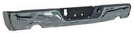 Defensa Trasera para Dodge Ram 2009, 2010, 2011, 2012, 2013, 2014, 2015, 2016, 2017, 2018, 2019 - Cromada Completa, Sin Hoyos Para Sensores, para 2 Escapes
