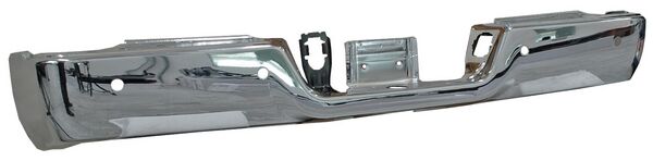 Defensa Trasera para Dodge Ram 2009, 2010, 2011, 2012, 2013, 2014, 2015, 2016, 2017, 2018, 2019 - Cromada, Sin Hules, Con Hoyos Para Sensores