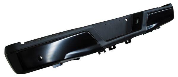 Defensa Trasera para Camioneta Ford Lobo 2015, 2016, 2017, 2018, 2019, 2020 & F150 2015, 2016, 2017, 2018, 2019, 2020 - Negra, Completa, Con Hoyos Para Sensores