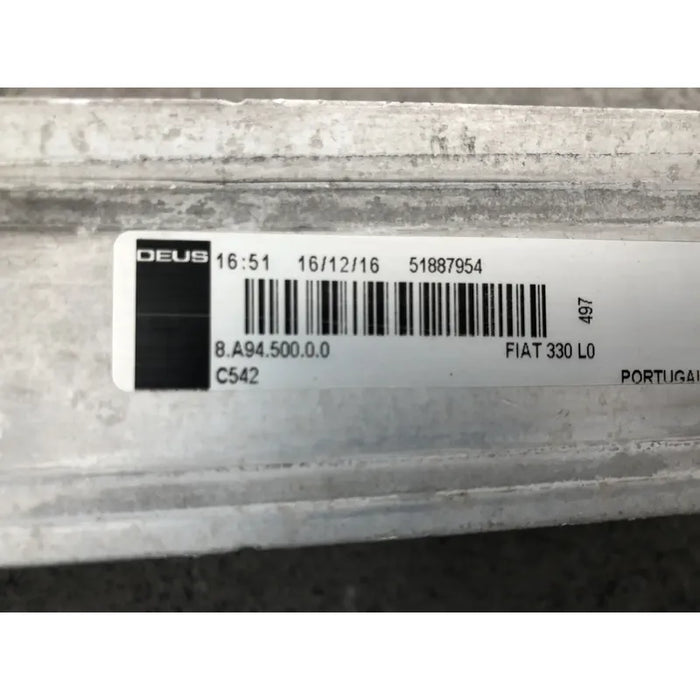 Radiador De Intercooler Para Fiat 500 2014, 2015, 2016, 2017 Motor 1.4, 4 Cilindros - Original