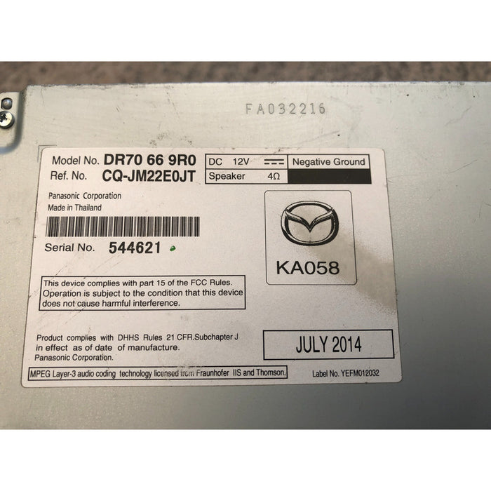 Autoestereo Con Cd, Aux, Usb Mazda 2 2011, 2013, 2014, 2015