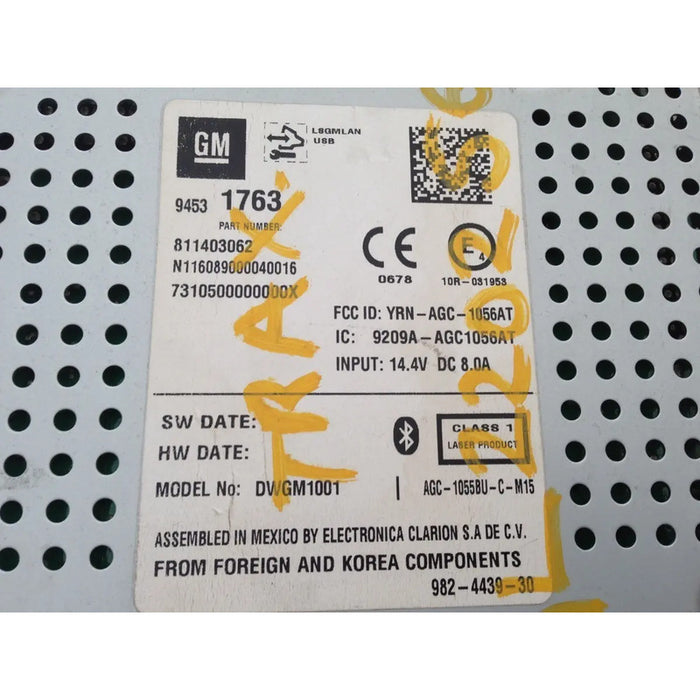 Autoestereo Estereo Radio Para Chevrolet Trax 2013, 2014, 2015, 2016, 2017, 2018 (original)