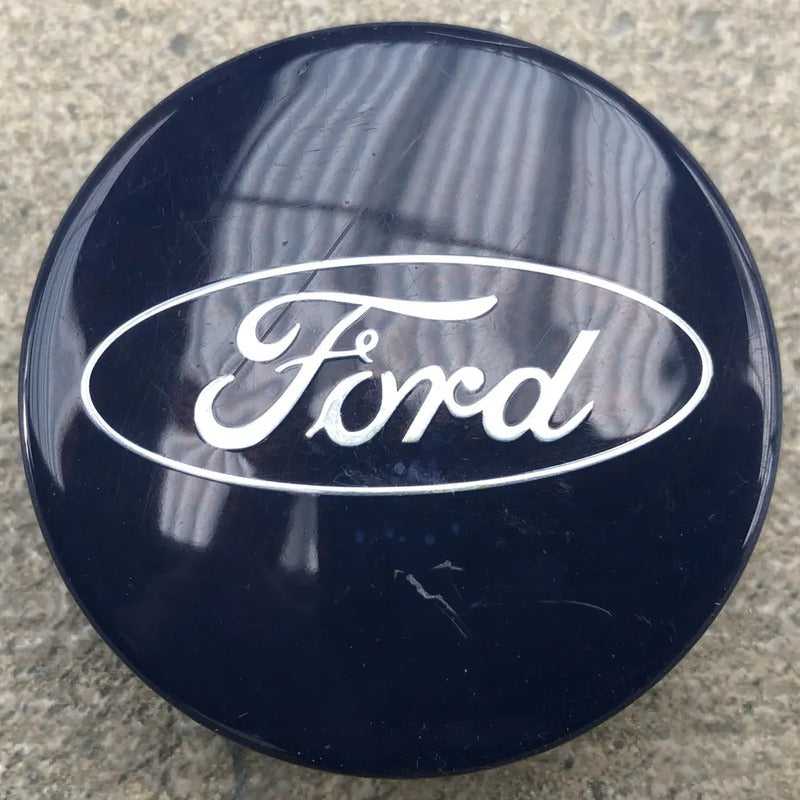 Copa Centro De Rin para Ford Focus 2012 Al 2018 $ X Pieza Azul Oscuro (con Logo Blanco)