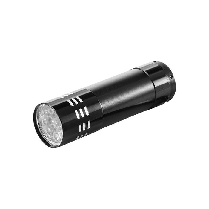 Linterna Aluminio Uv Ultravioleta Luz Negra 9 Led - Negra