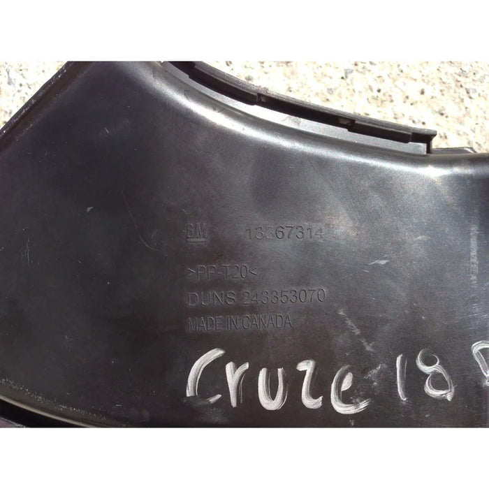 Toma De Aire Frontal Derecha Chevrolet Cruze 2016, 2017, 2018 Negro