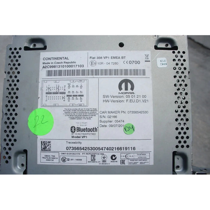 Autoestereo Auto-estereo Radio Para Dodge Neon 2017, 2018, 2019 - Original