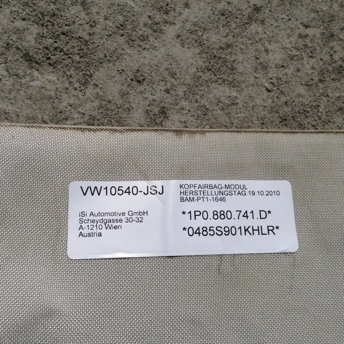 Bolsa De Aire Cortina Derecha Seat Leon 2009, 2010, 2011, 2012, 2013 Original