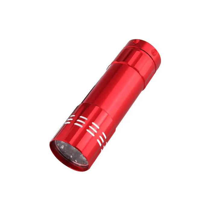 Linterna Aluminio Uv Ultravioleta Luz Negra 9 Led - Roja