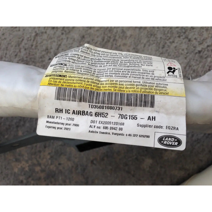 Bolsa De Aire Cortina Derecha Para Land Rover Lr2 2008, 2009, 2010, 2011, 2012, 2013, 2014, 2015, Original
