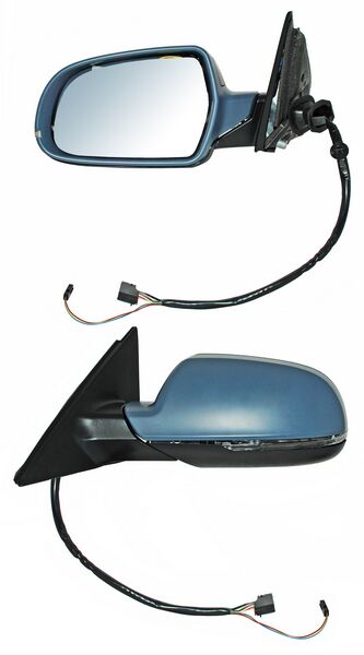 Espejo para Audi A4 2010, 2011, 2012, 2013, 2014, 2015, 2016 - Electrico, Para Pintar, con Desempañador, con Memoria, con Sensor Punto Ciego, con Direccional, Izquierdo