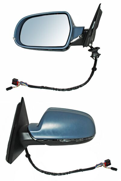 Espejo para Audi A4 2010, 2011, 2012, 2013, 2014, 2015, 2016 - Electrico, Para Pintar, con Desempañador, con Memoria, con Sensor Punto Ciego, con Direccional, Autoabatible Izquierdo