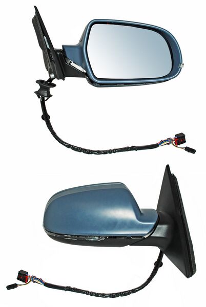 Espejo para Audi A4 2010, 2011, 2012, 2013, 2014, 2015, 2016 - Electrico, Para Pintar, con Desempañador, con Memoria, con Sensor Punto Ciego, con Direccional, Autoabatible Derecho