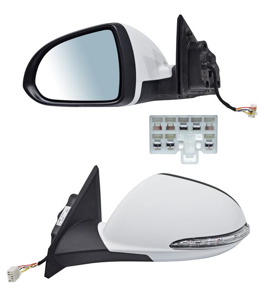 Espejo para Chevrolet Aveo 2024, 2025, 2026 - Electrico, Para Pintar, con Direccional, de 5 Pines Giv Izquierdo