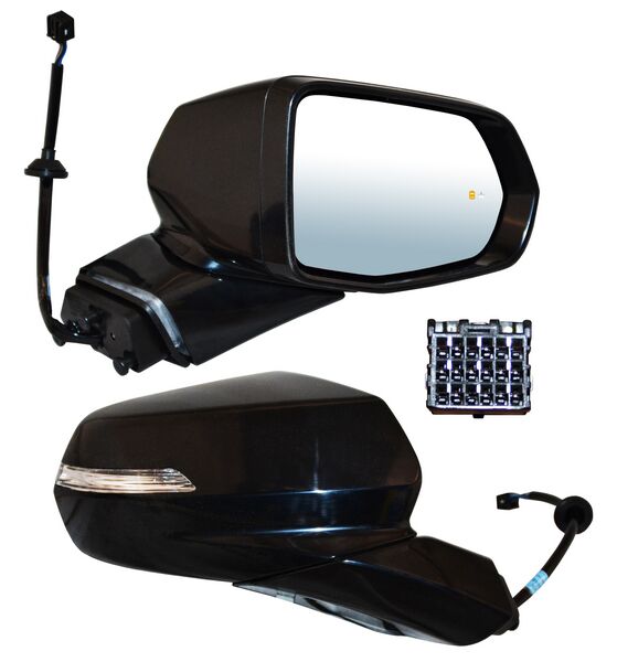 Espejo para Chevrolet Blazer 2019, 2020, 2021 - Electrico, Para Pintar, con Direccional, con Desempañador, con Sensor Punto Ciego, de 7 Pines - Derecho