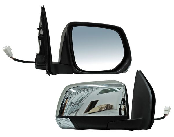 Espejo para Chevrolet Colorado 2013, 2014, 2015 - Electrico con Direccional, Cromado Abatible 6 Pines Derecho