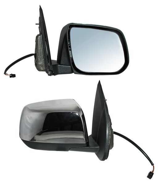 Espejo para Chevrolet Colorado 2016, 2017, 2018, 2019, 2020, 2021, 2022 Electrico, Cromado, con Desempañador, de 5 Pines - Derecho