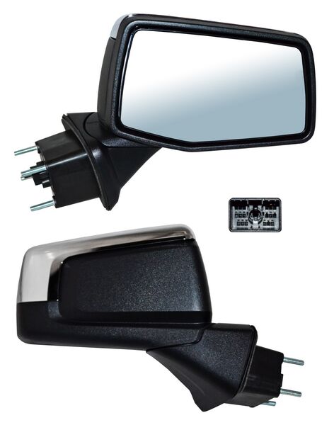 Espejo para Camioneta Chevrolet para GMC Sierra 2019, 2020, 2021, 2022, 2023 - Electrico, Cromado, con Desempañador, con Sensor Temperatura, de 7 Pines - Derecho
