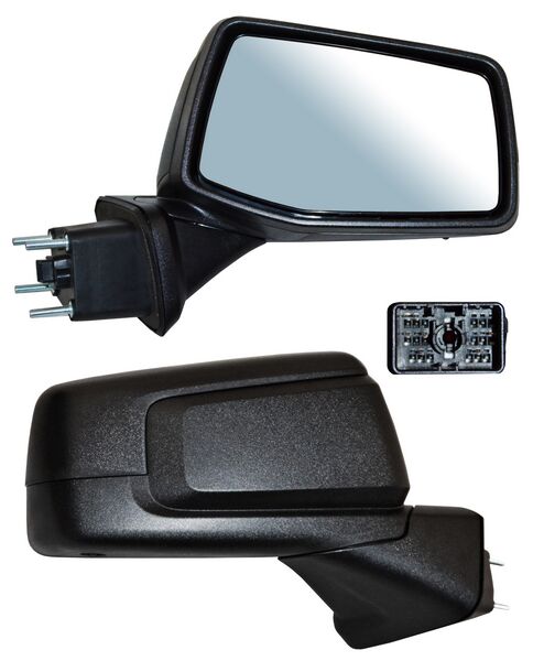 Espejo para Camioneta Chevrolet para GMC Sierra 2019, 2020, 2021, 2022, 2023 Manual, Texturizado, con Sensor Temp 2 Pines - Derecho