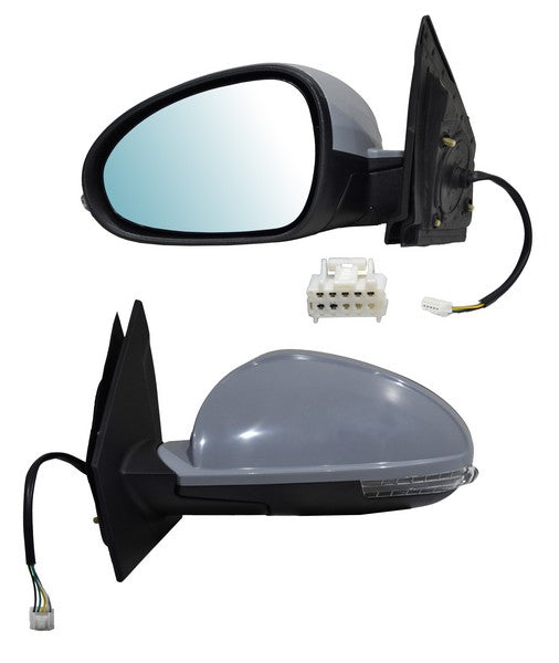 Espejo para Chirey Tiggo 2 Pro 2023, 2024, 2025 - Electrico, Para Pintar, con Direccional, de 7 Pines - Izquierdo
