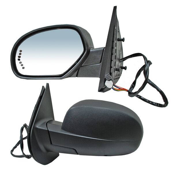 Espejo para Camioneta Chevrolet 2007, 2008, 2009, 2010, 2011, 2012, 2013/ para Chevrolet Suburban 2006, 2007, 2008, 2009, 2010 Electrico con Desempañador, con Direccional, con Luz inferior, Texturizado, 15 Pines Izquierdo