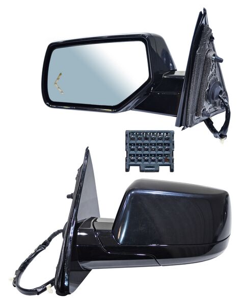 Espejo para Camioneta Chevrolet 2014, 2015, 2016, 2017 - Electrico, Para Pintar, con Desempañador, con Direccional, con Luz inferior, con Memoria Dimming, de 14 Pines, Izquierdo