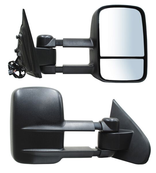 Espejo para Camioneta Chevrolet 2014, 2015, 2016, 2017, 2018 & Sierra Electrico, Texturizado, con Desempañador, con Direccional, Telescopico 7 Pines - Derecho