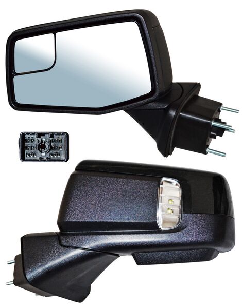 Espejo para Camioneta Chevrolet 1500 Silverado 2019, 2020, 2021, 2022 - Electrico para Pintar, con Desempañador, con Punto Ciego, con Direccional, con luz inferior, con Memoria, Autoabatible, de 15 Pines - Izquierdo