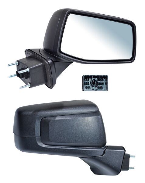Espejo para Camioneta Chevrolet 1500 Silverado 2019, 2020, 2021, 2022, 2023 Manual, Texturizado, con Sensor Temp 2 Pines - Derecho