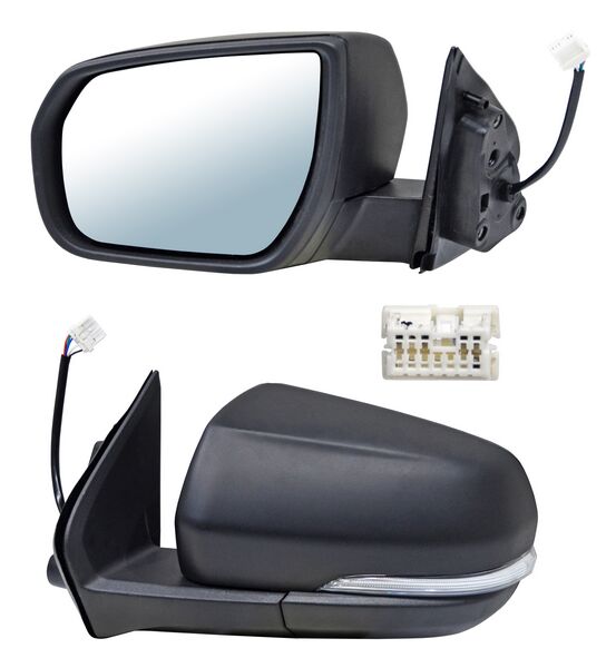 Espejo para Chevrolet S10 Max 2022, 2023, 2024, 2025, 2026 - Electrico, Texturizado, con Desempañador, con Direccional, de 5 Pines - Izquierdo