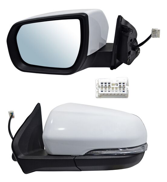 Espejo para Chevrolet S10 Max 2022, 2023, 2024, 2025, 2026 - Electrico, Para Pintar, con Desempañador, con Direccional, 6 Pines Izquierdo