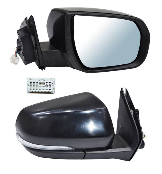 Espejo para Chevrolet S10 Max 2022, 2023, 2024, 2025, 2026 - Electrico, Para Pintar, con Desempañador, con Direccional, de 5 Pines Derecho