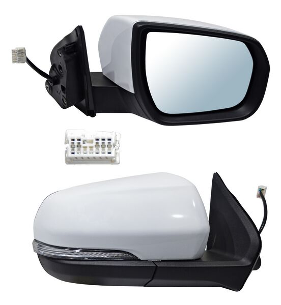 Espejo para Chevrolet S10 Max 2022, 2023, 2024, 2025, 2026 - Electrico, Para Pintar, con Desempañador, con Direccional, 6 Pines Derecho