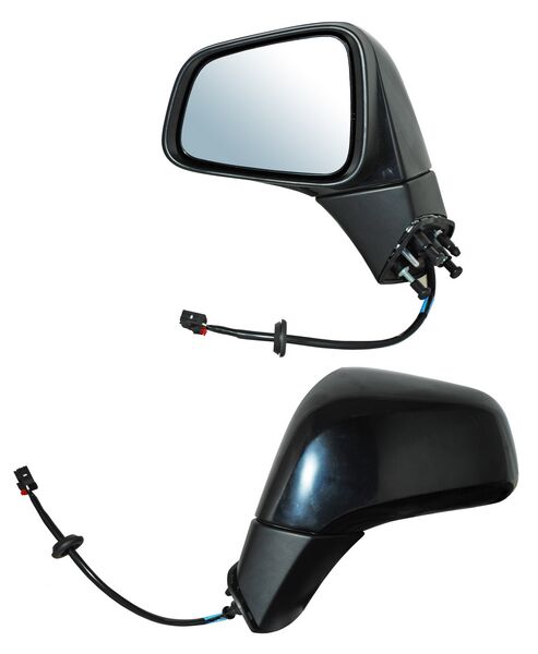 Espejo para Chevrolet Trax 2017, 2018, 2019, 2020 - Electrico, Para Pintar, Base Negra con Desempañador, de 5 Pines - Izquierdo