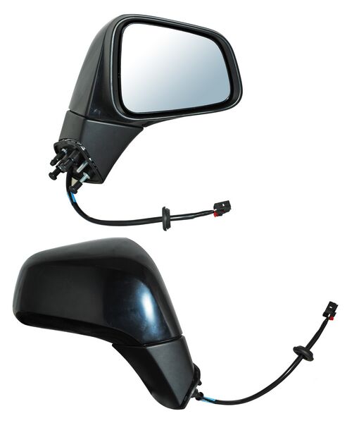 Espejo para Chevrolet Trax 2017, 2018, 2019, 2020 - Electrico, Para Pintar, Base Negra con Desempañador, de 5 Pines - Derecho
