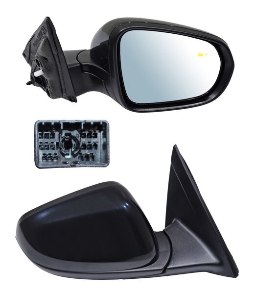 Espejo para Chevrolet Trax 2024, 2025, 2026 - Electrico, Para Pintar, con Desempañador, con Sensor Punto Ciego, de 6 Pines - Derecho