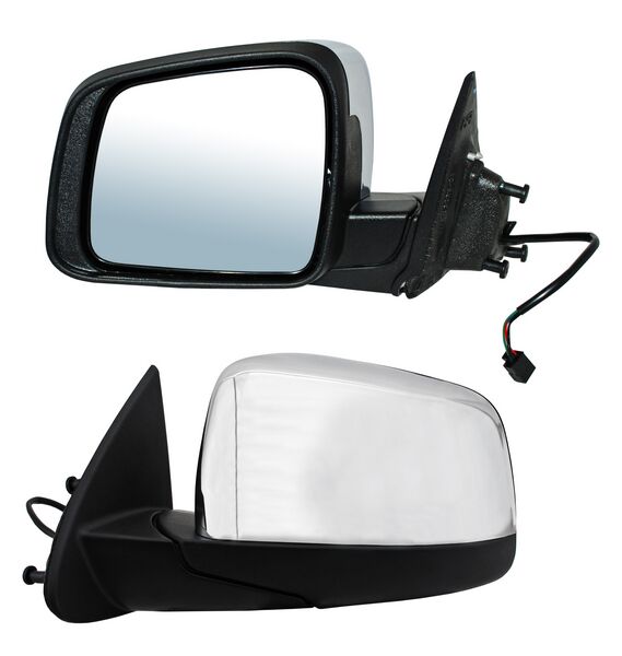 Espejo para Dodge Durango 2011, 2012, 2013, 2014, 2015, 2016, 2017, 2018, 2019, 2020 Electrico con Desempañador, Cromado 5 Pines - Izquierdo