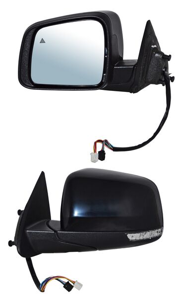Espejo para Dodge Durango 2012, 2013, 2014, 2015, 2016, 2017, 2018, 2019, 2020 Electrico, Para Pintar, con Memoria, con Direccional, con Desempañador, con Sensor Punto Ciego, de 13 Pines - Izquierdo