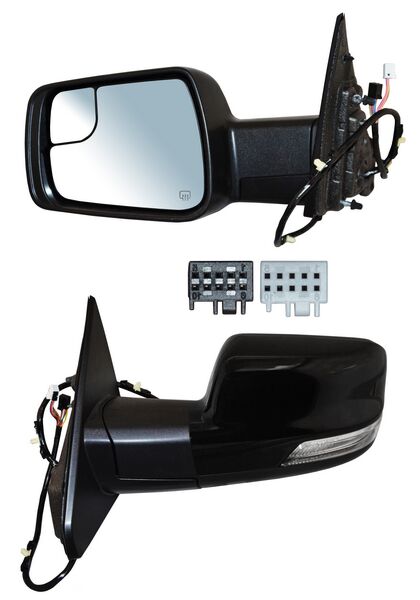 Espejo para Dodge Ram 2019, 2020, 2021, 2022, 2023, 2024, 2025 - Electrico para Pintar, con Desempañador, con Sensor y Punto Ciego, con Direccional, con luz inferior, con Memoria, Izquierdo