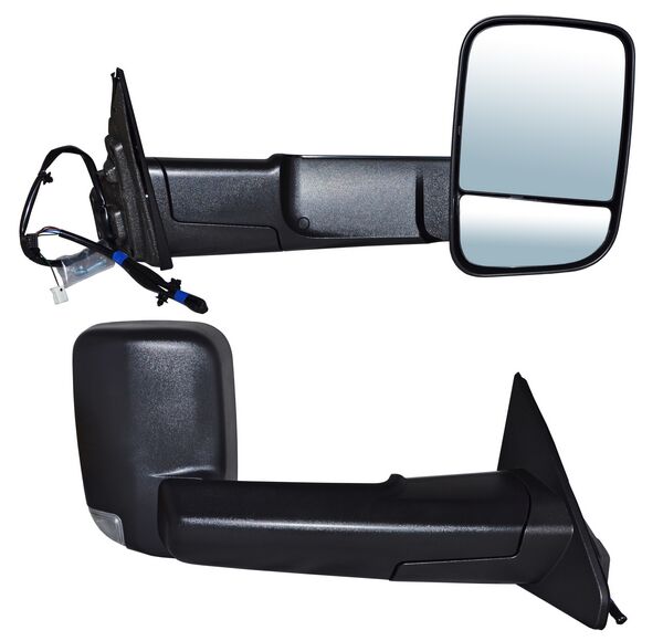 Espejo para Dodge Ram 2019, 2020, 2021, 2022 Ram Linea Nueva Electrico, Texturizado, con Direccional, con Luz inferior, Telescopico 2010 Pines - Derecho