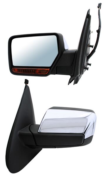Espejo para Ford Expedition 2007, 2008, 2009, 2010, 2011, 2012, 2013, 2014, 2015, 2016, 2017 Electrico, Cromado, con Luz inferior, con Desempañador, con Direccional, con Memoria Izquierdo