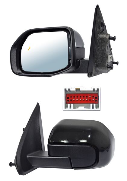 Espejo para Ford Maverick 2022, 2023 Elecct para Pintar, con Sensor Punto Ciego, con Desempañador, de 7 Pines - Izquierdo
