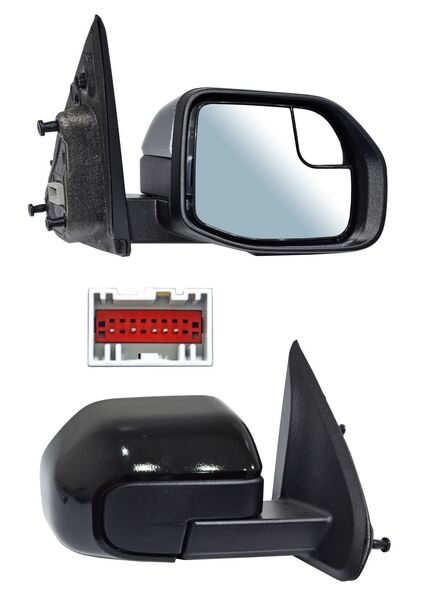 Espejo para Ford Maverick 2022, 2023 Elecct para Pintar, con Punto Ciego, con Desempañador, de 5 Pines - Derecho